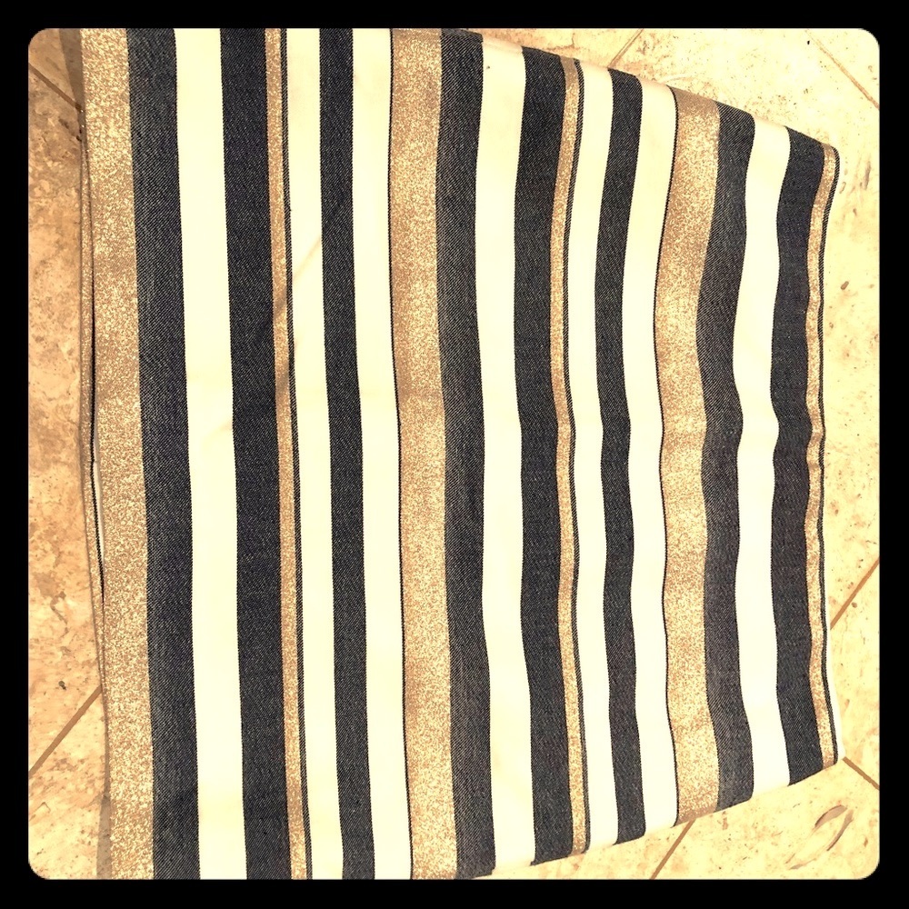 NWOT J. Crew Shiny Striped Holiday Mini Skirt 00